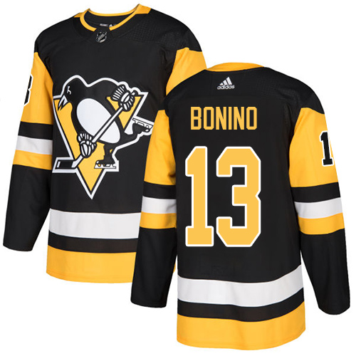 Adidas Men Pittsburgh Penguins 13 Nick Bonino Black Home Authentic Stitched NHL Jersey